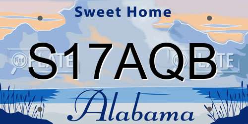 S17AQB Alabama License Plate