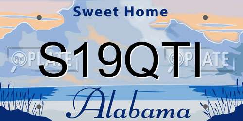 S19QTI Alabama License Plate