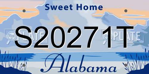 S20271T Alabama License Plate