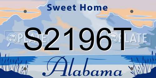 S2196T Alabama License Plate