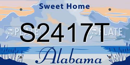 S2417T Alabama License Plate