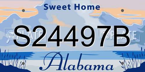 S24497B Alabama License Plate