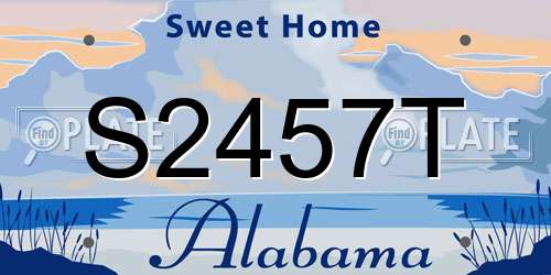 S2457T Alabama License Plate