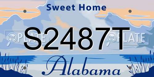 S2487T Alabama License Plate