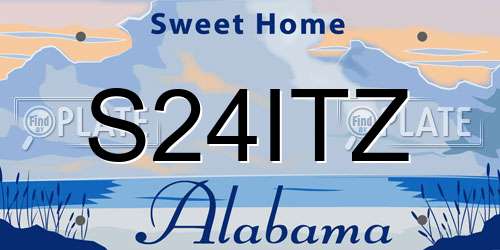 S24ITZ Alabama License Plate