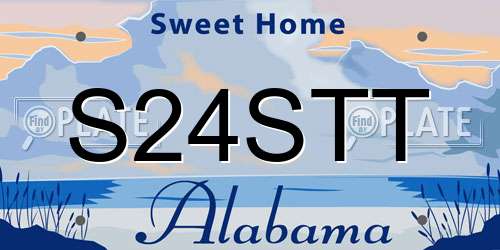 S24STT Alabama License Plate