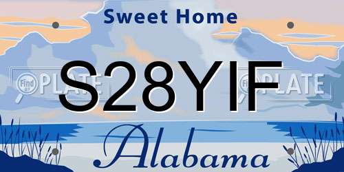 S28YIF Alabama License Plate