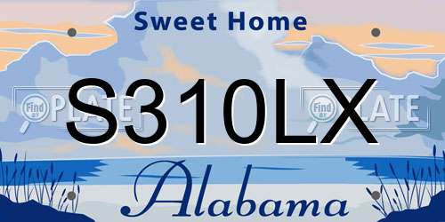 S310LX Alabama License Plate