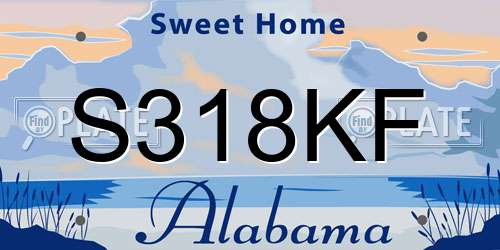 S318KF Alabama License Plate