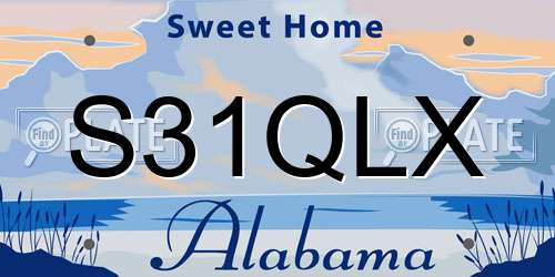 S31QLX Alabama License Plate