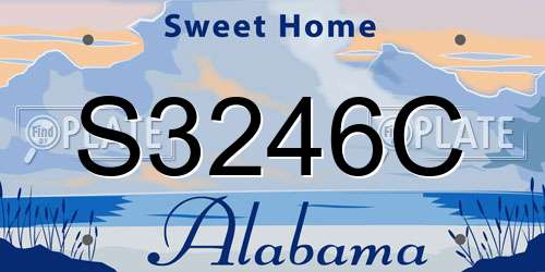 S3246C Alabama License Plate