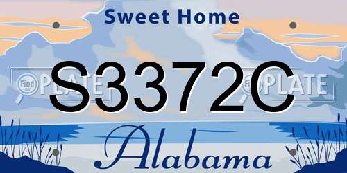 S3372C Alabama License Plate