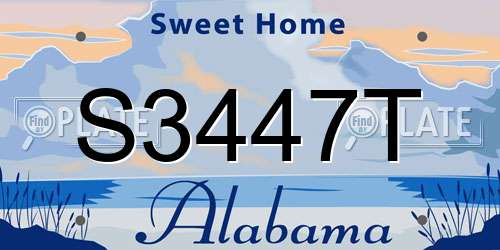 S3447T Alabama License Plate