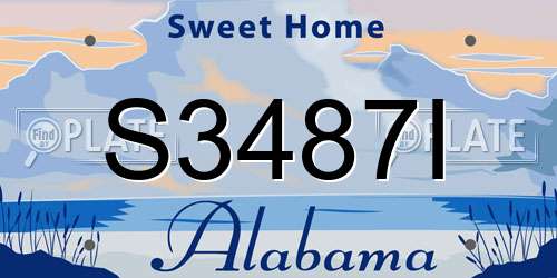S3487I Alabama License Plate