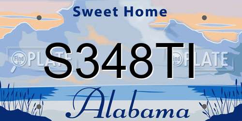 S348TI Alabama License Plate