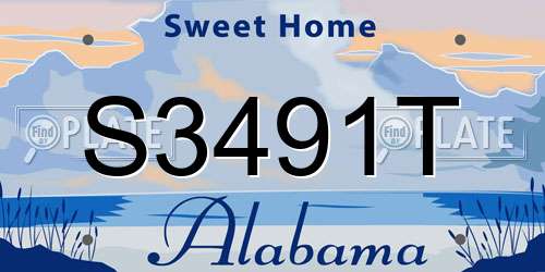 S3491T Alabama License Plate