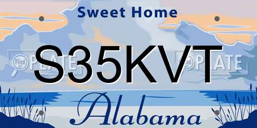 S35KVT Alabama License Plate