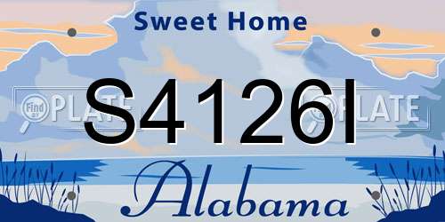 S4126I Alabama License Plate