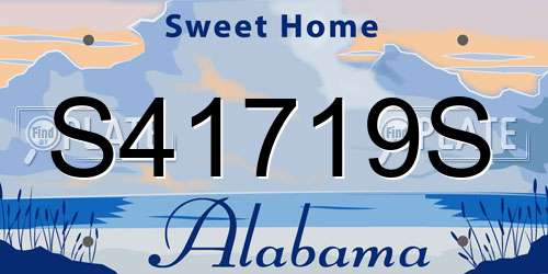 S41719S Alabama License Plate