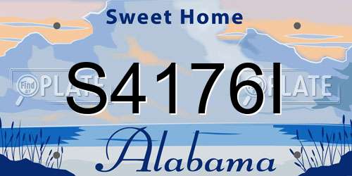 S4176I Alabama License Plate