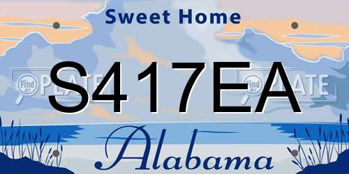 S417EA Alabama License Plate
