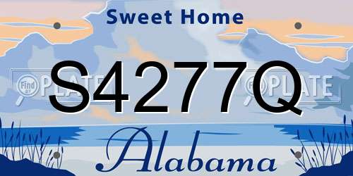 S4277Q Alabama License Plate