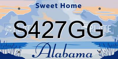 S427GG Alabama License Plate