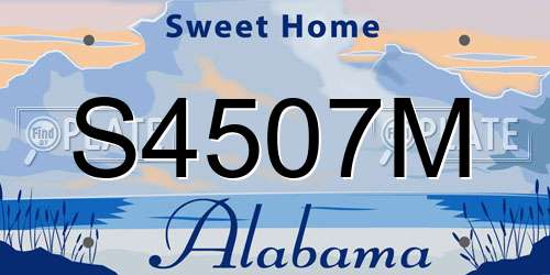 S4507M Alabama License Plate