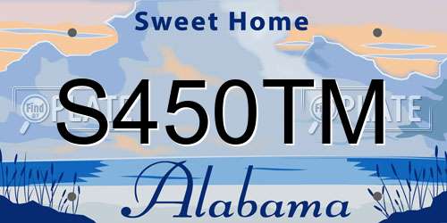 S450TM Alabama License Plate