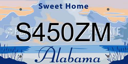 S450ZM Alabama License Plate