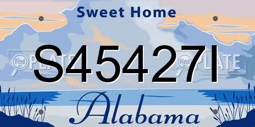S45427I Alabama License Plate