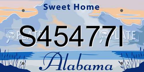 S45477I Alabama License Plate