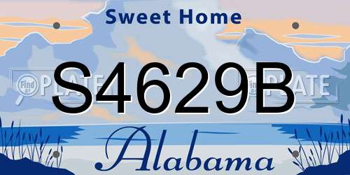 S4629B Alabama License Plate
