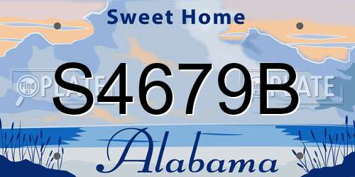 S4679B Alabama License Plate