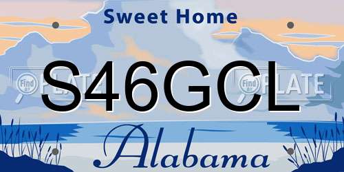 S46GCL Alabama License Plate