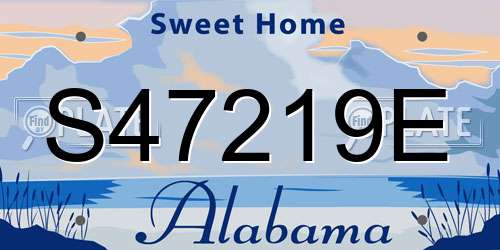 S47219E Alabama License Plate