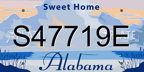S47719E Alabama License Plate