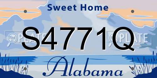 S4771Q Alabama License Plate