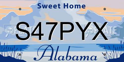 S47PYX Alabama License Plate