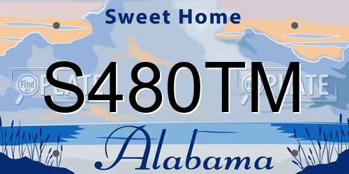 S480TM Alabama License Plate