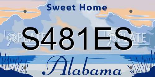 S481ES Alabama License Plate