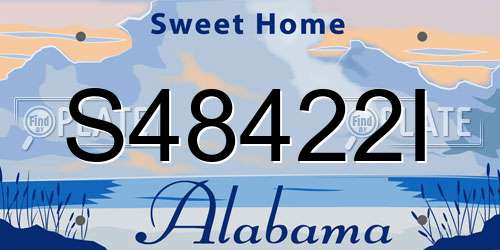 S48422I Alabama License Plate
