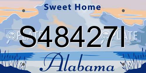 S48427I Alabama License Plate