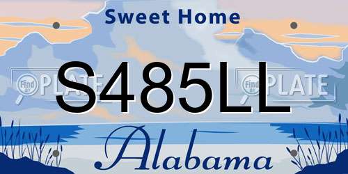 S485LL Alabama License Plate