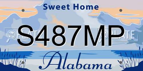S487MP Alabama License Plate