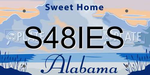 S48IES Alabama License Plate