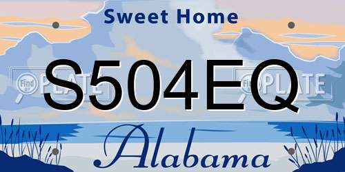 S504EQ Alabama License Plate