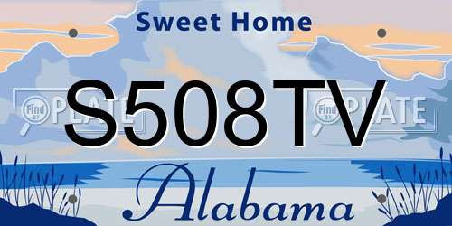 S508TV Alabama License Plate