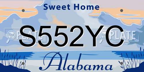 S552YC Alabama License Plate