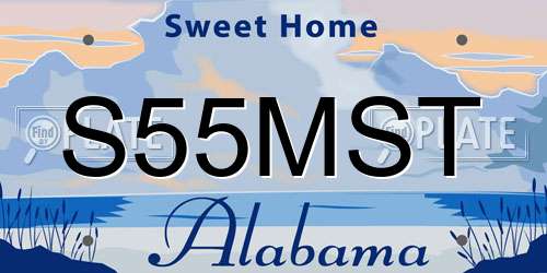 S55MST Alabama License Plate